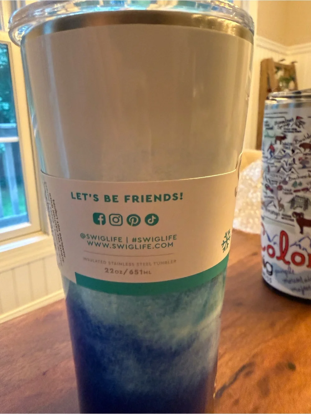 Swig Life Blue Gradient Stainless Tumbler - Double Wall Insulated